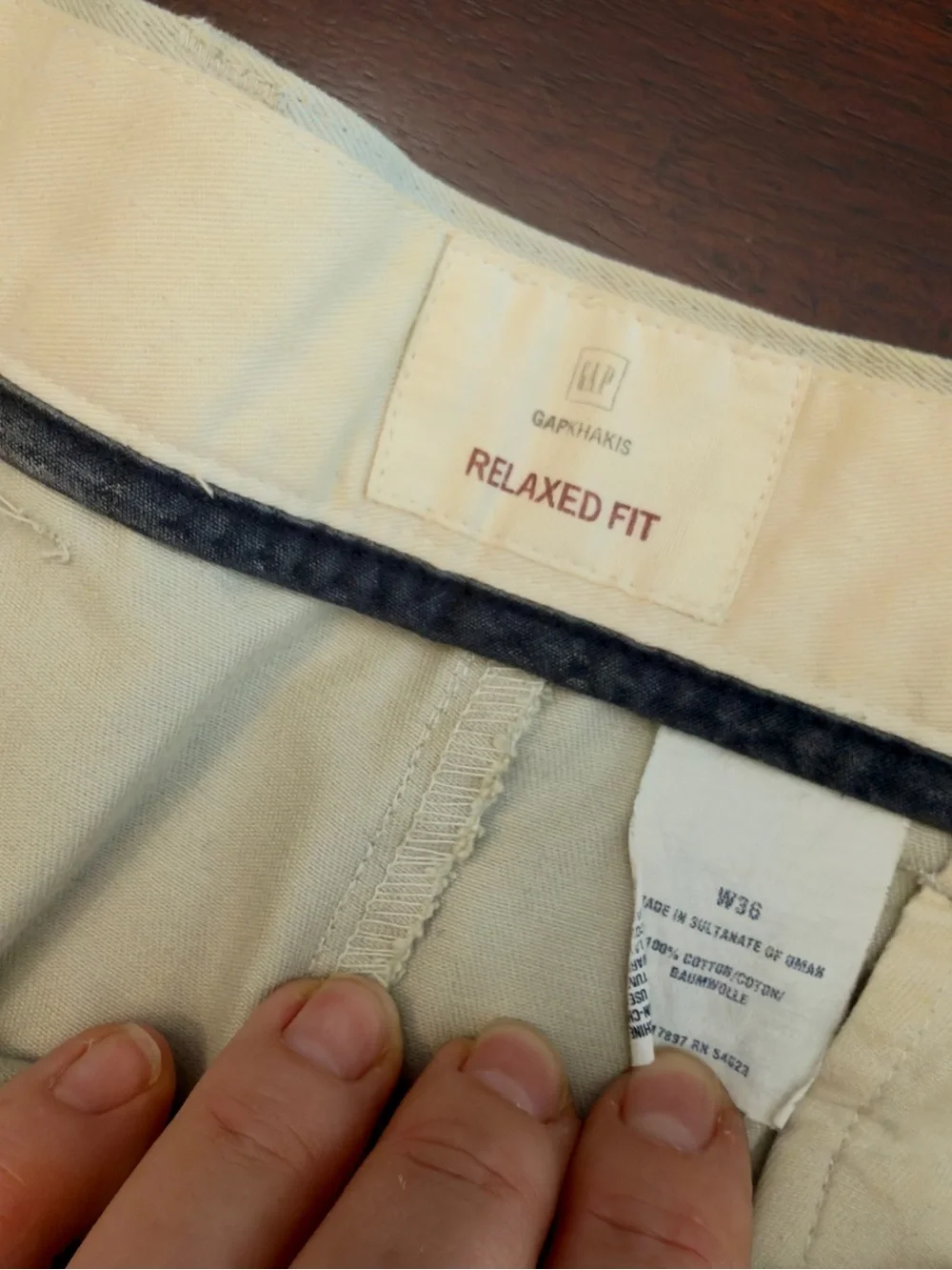 GAP Khakis shorts. 36W. Relaxed Fix. Gently Worn. Excellent Condition